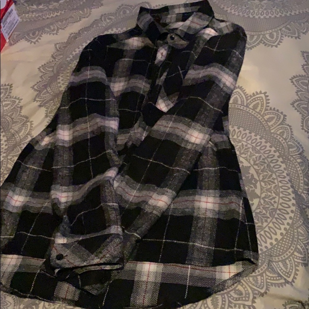 Long sleeve plaid button down